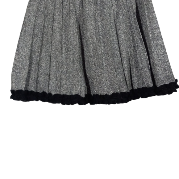 Vera Style Gray & Black Pleated lined Skirt SZ Small - Picture 5 of 10